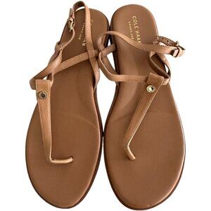 Cole Haan Women’s Flora Thong Sandals Leather Brown Size 9 B